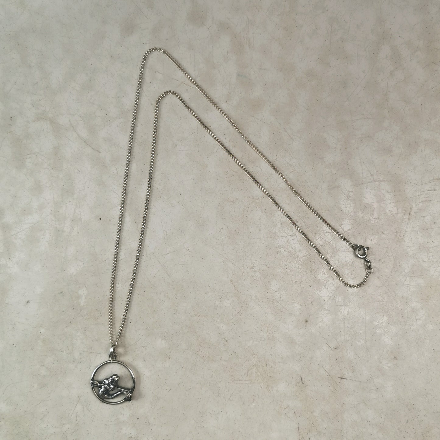 Vintage 835 Silver Aquarius Necklace 1960s Paris