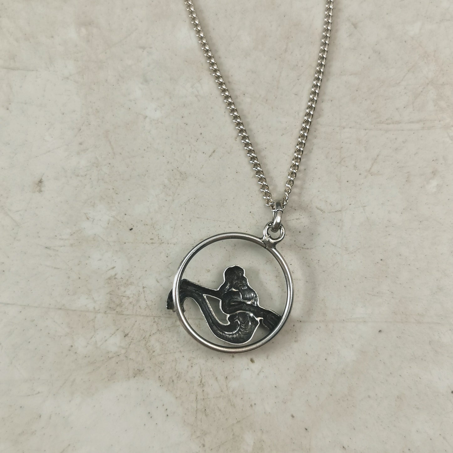 Vintage 835 Silver Aquarius Necklace 1960s Paris