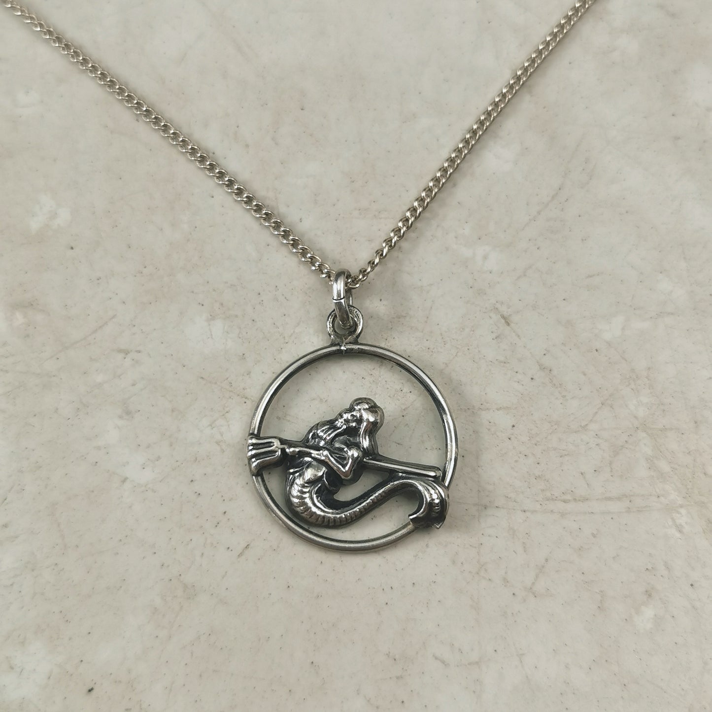 Vintage 835 Silver Aquarius Necklace 1960s Paris