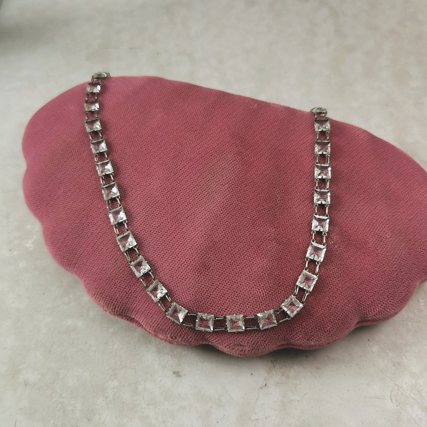 Art Deco Rodi & Wienenberger German Crystal Rivière Collar Necklace