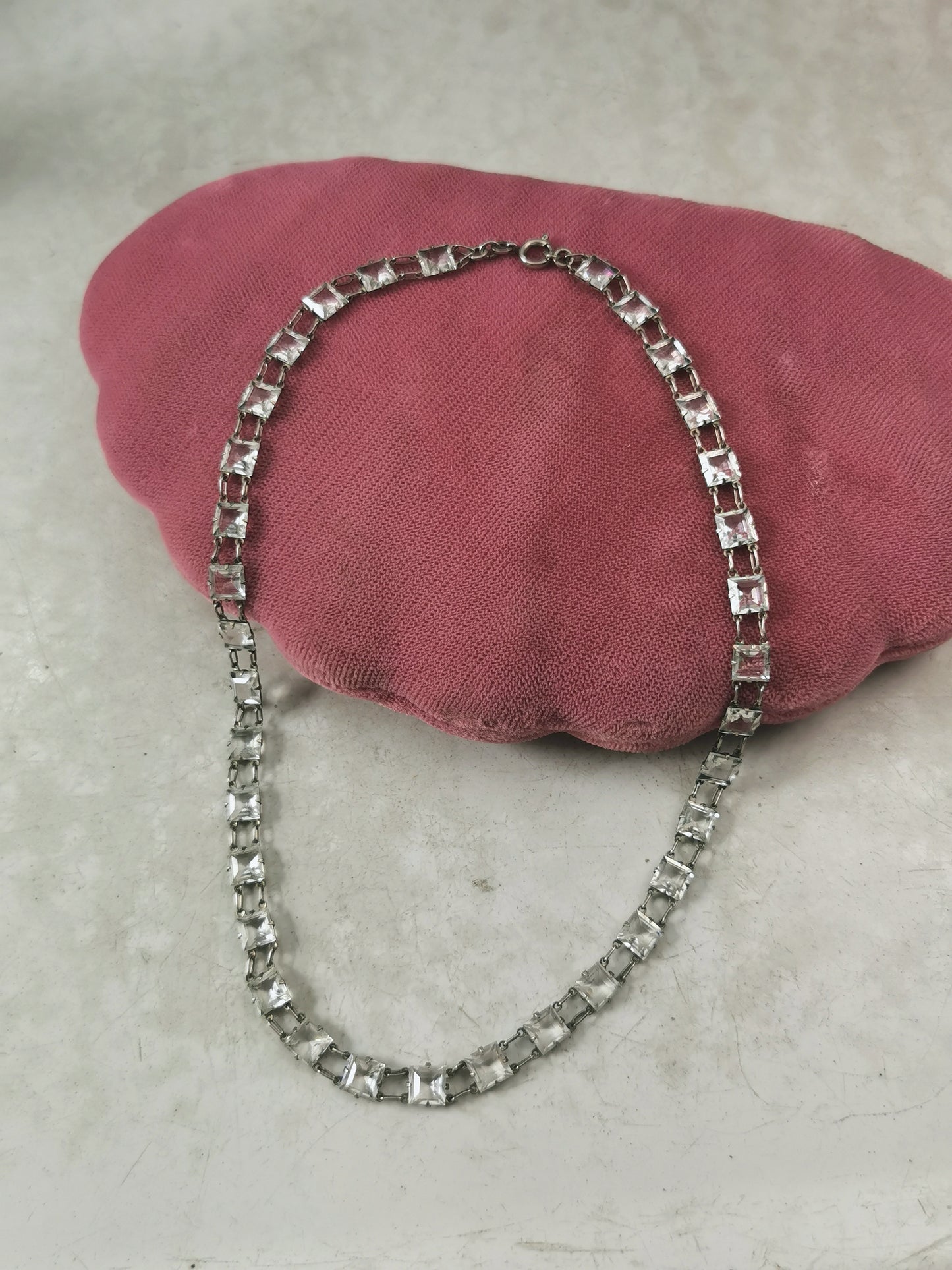 Art Deco Rodi & Wienenberger German Crystal Rivière Collar Necklace