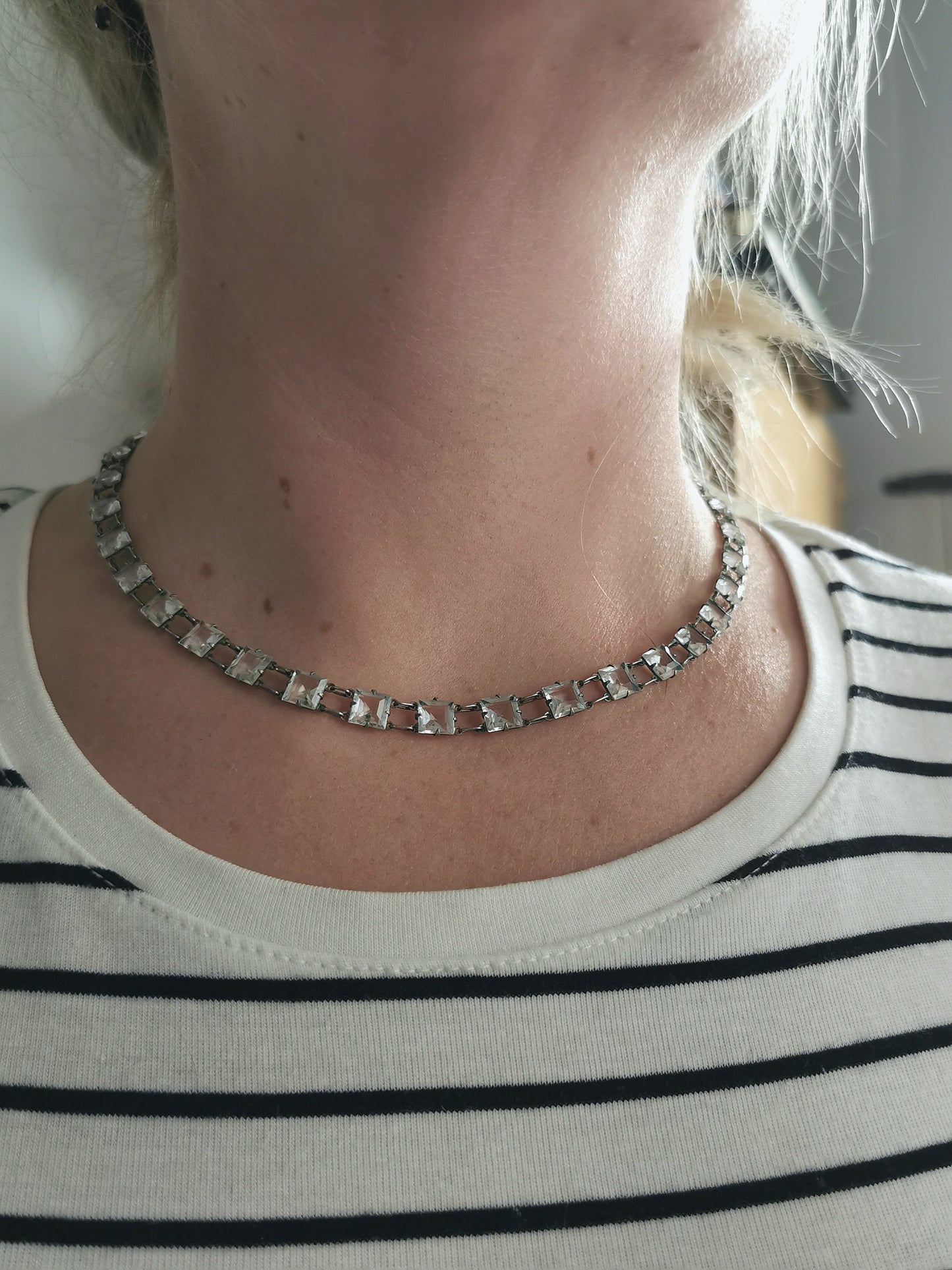 Art Deco Rodi & Wienenberger German Crystal Rivière Collar Necklace