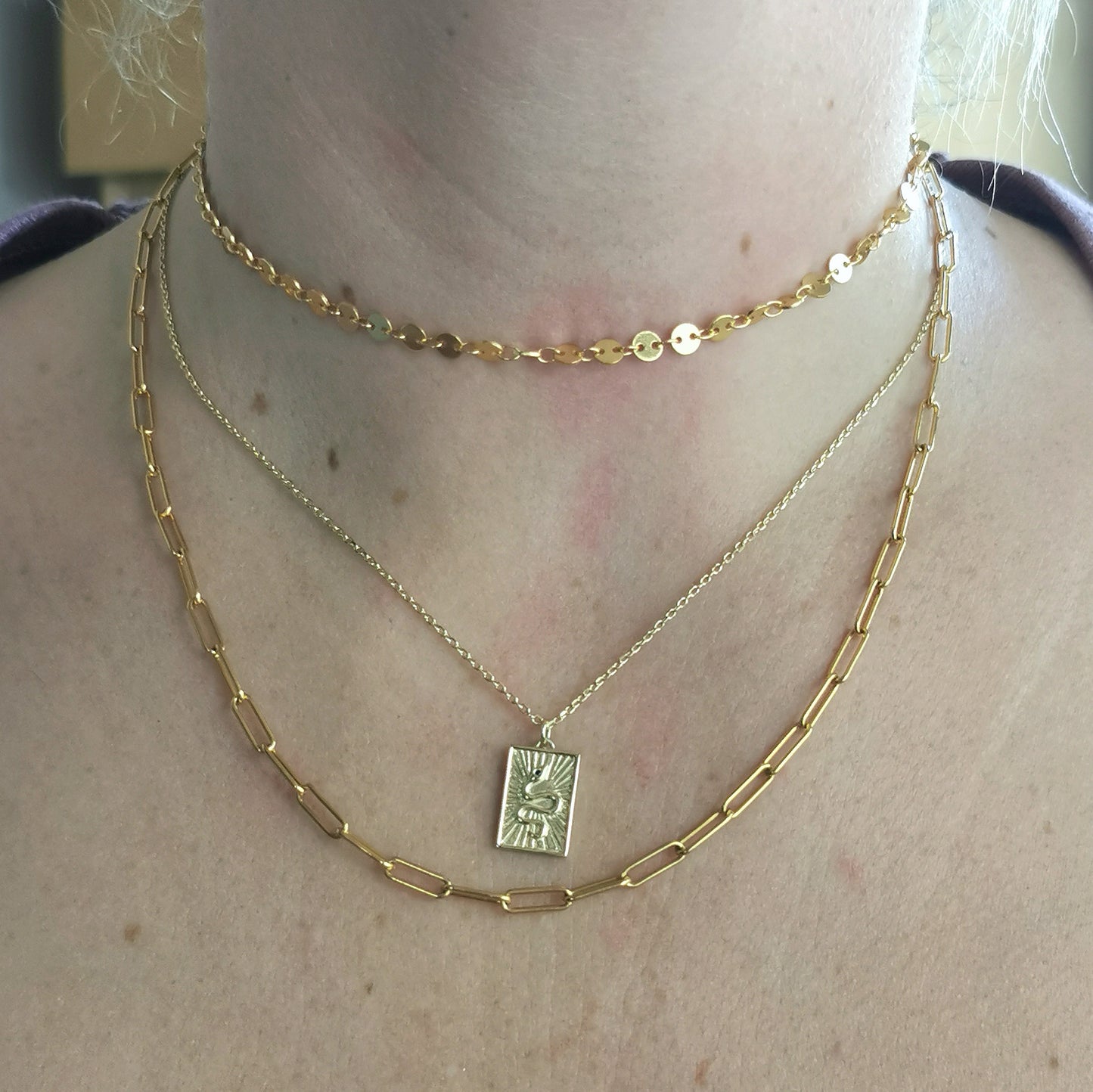 New Sterling Silver Dot Choker - Silver & Gold