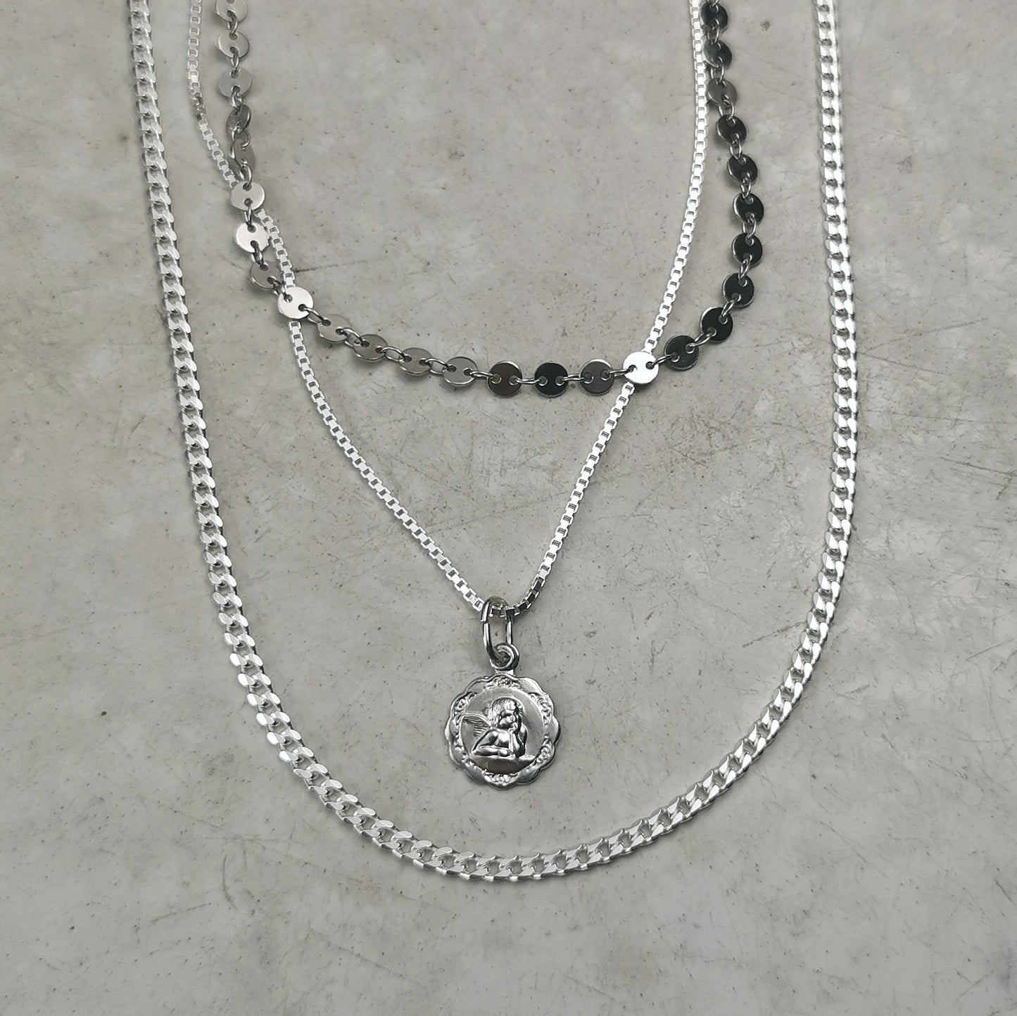 New Sterling Silver Dot Choker - Silver & Gold