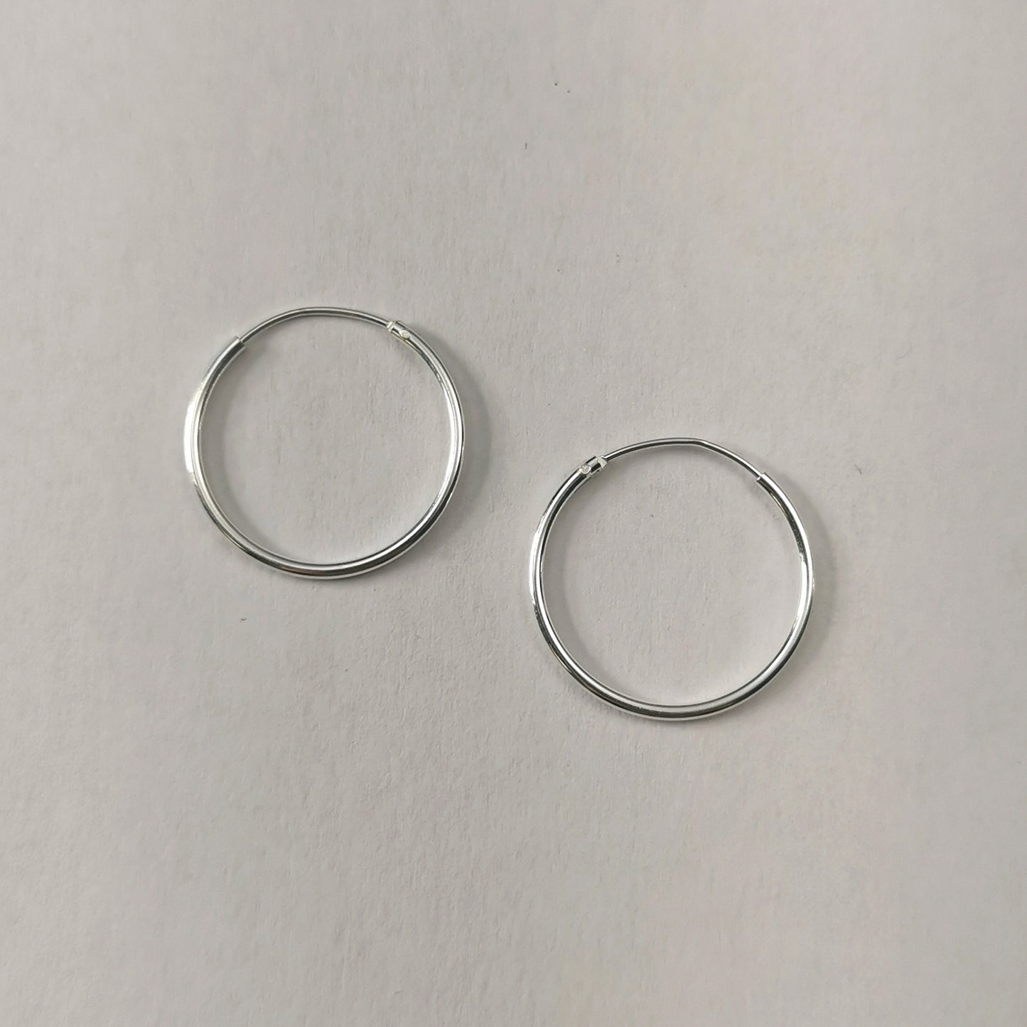 New Sterling Silver Medium Sleeper Hoops
