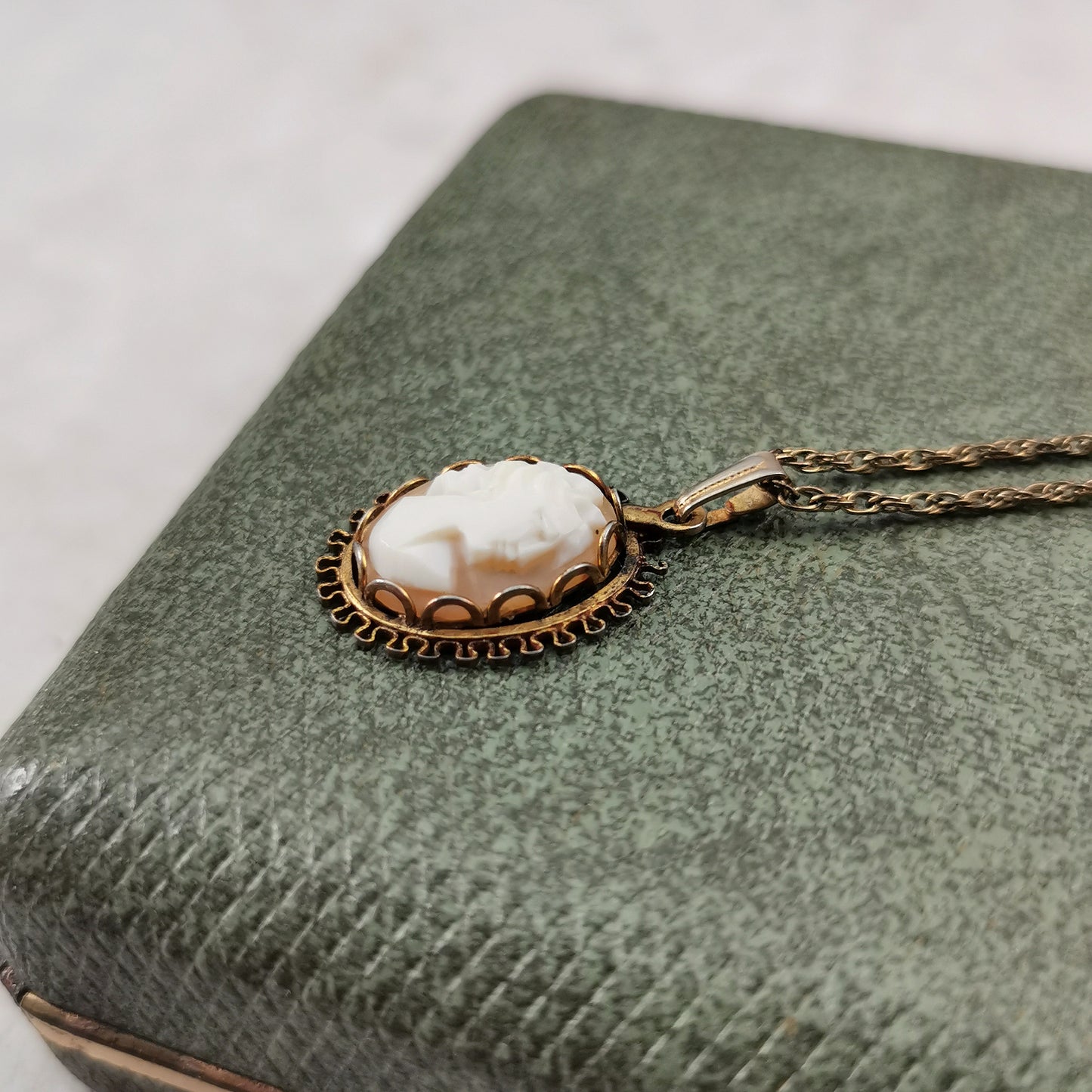Vintage Gold Filled Cameo Necklace