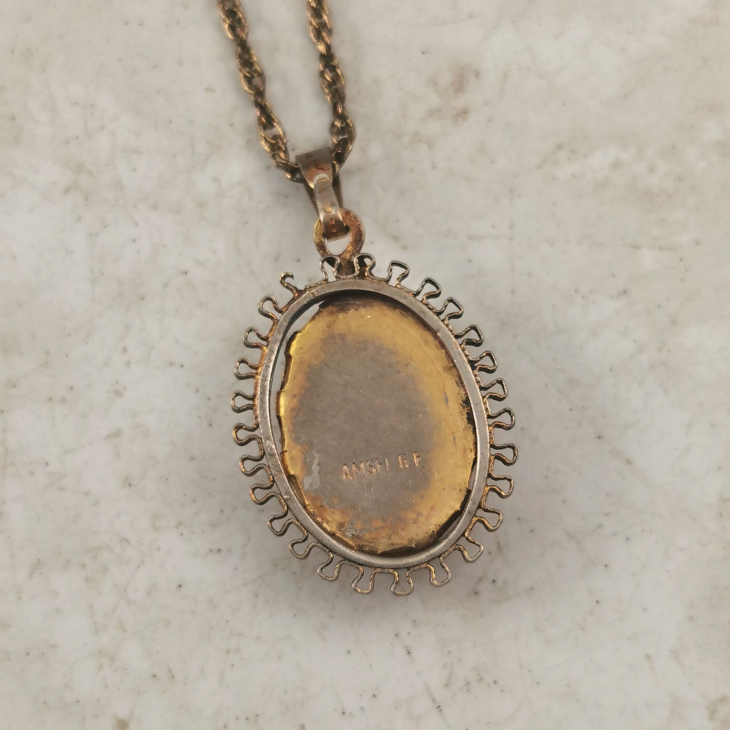 Vintage Gold Filled Cameo Necklace