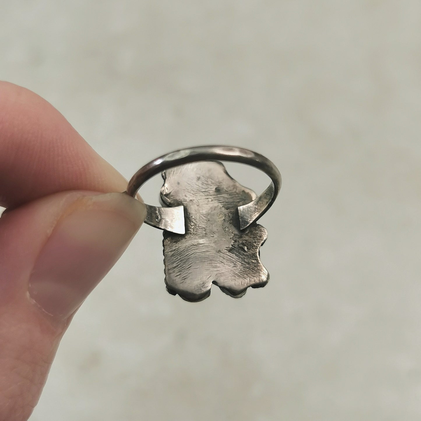 Vintage Sterling Silver and Turquoise Zuni Ring