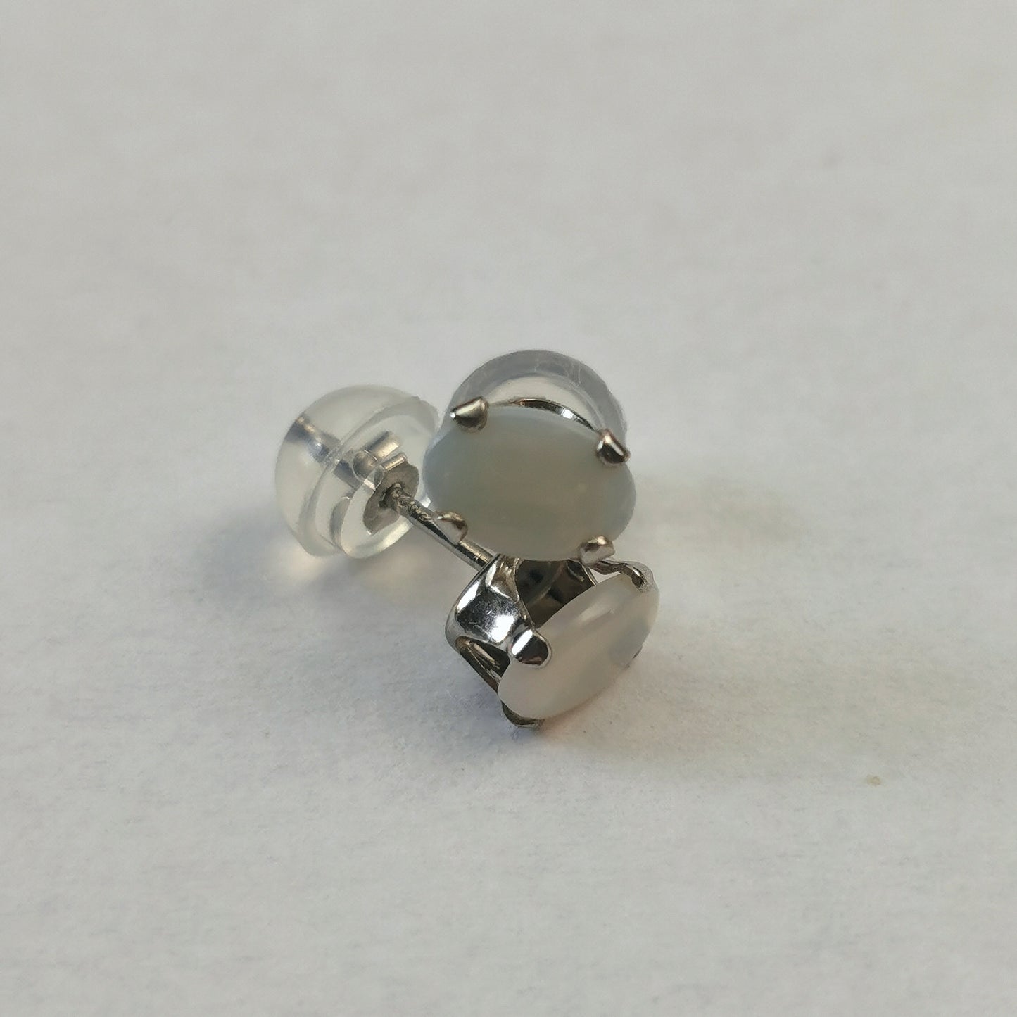 New Sterling Silver Opal October Birthstone Set - Studs and Necklace