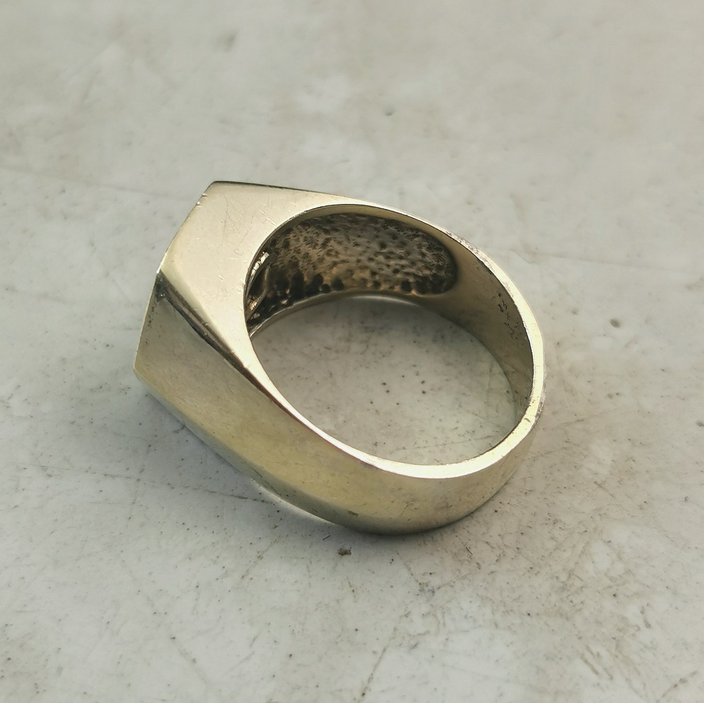 Vintage Sterling Silver Gold Vermeil Gents Rring