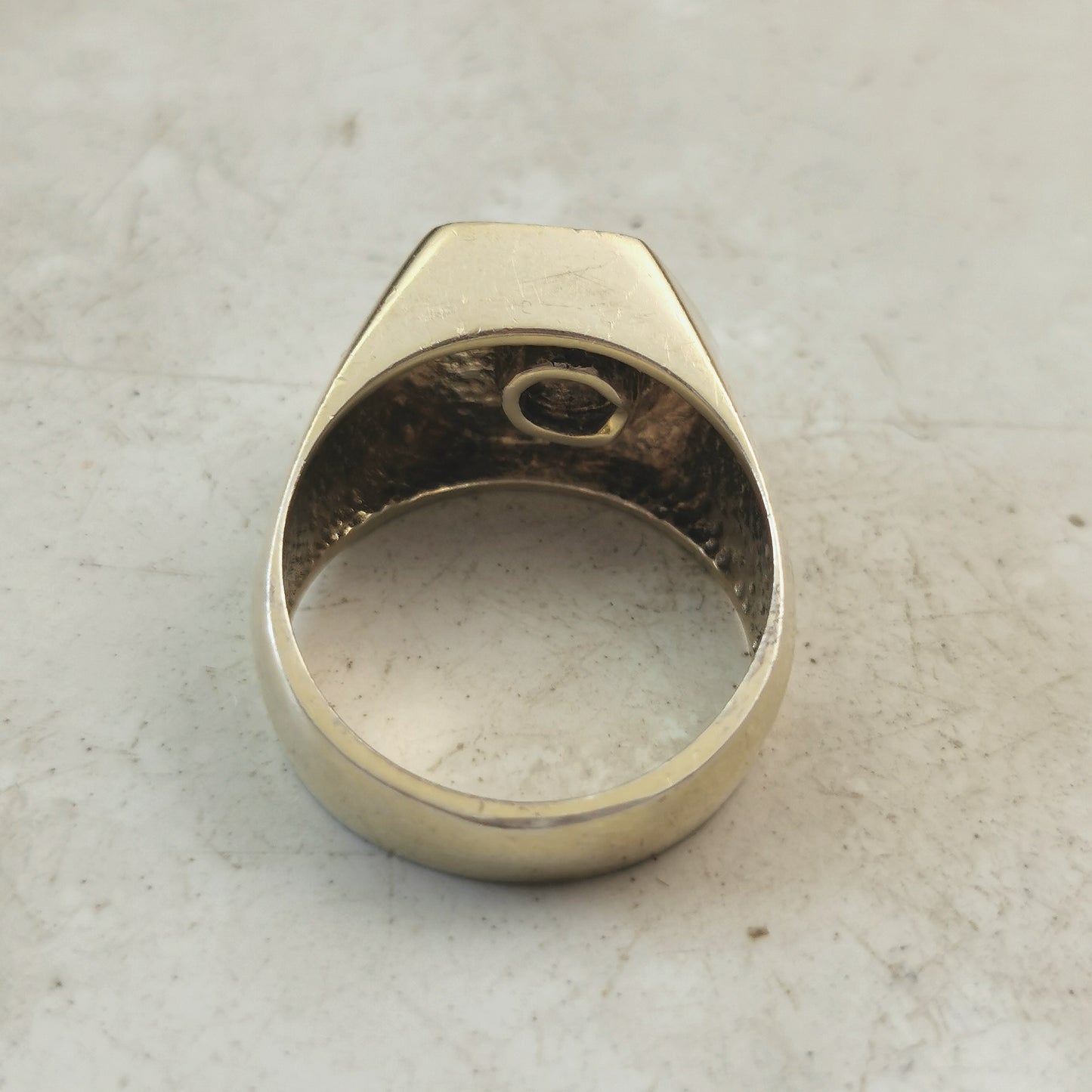 Vintage Sterling Silver Gold Vermeil Gents Rring