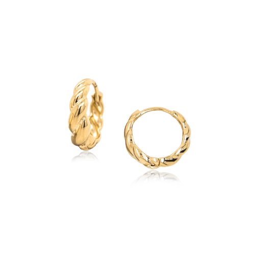 New 10k Yellow Gold Croissant Huggies