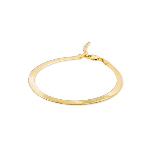 New 10k Yellow Gold 3.5mm Herringbone Bracelet