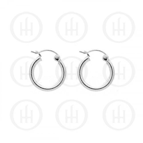 New Sterling Silver Chubby Medium Tube Hoop