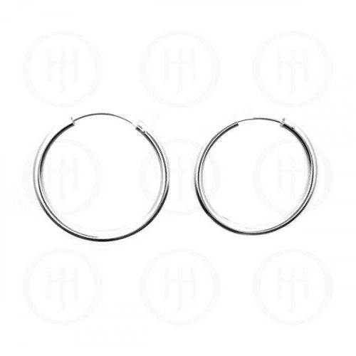 New Sterling Silver Medium Sleeper Hoops
