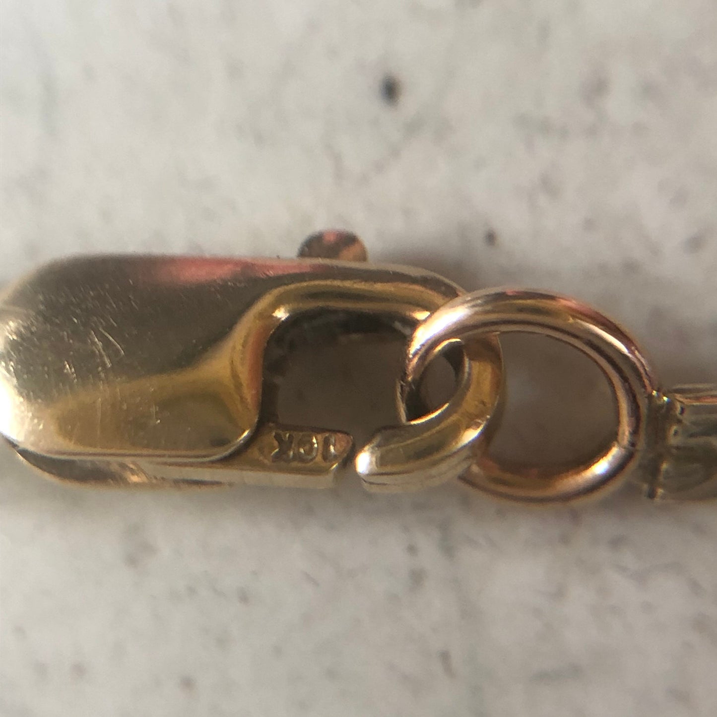 Estate 10k Two-Tone Fancy Valentino Link Anklet