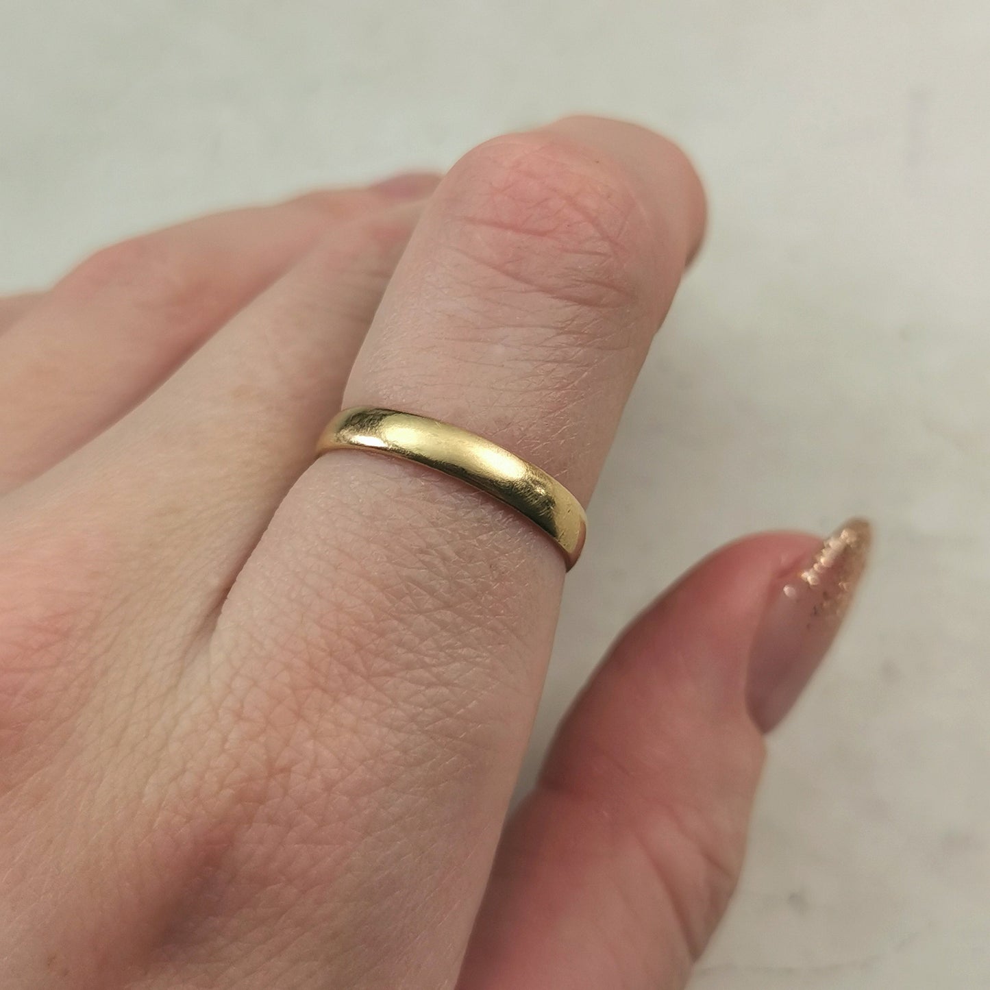 Antique 18K Yellow Gold 3mm Wedding Band