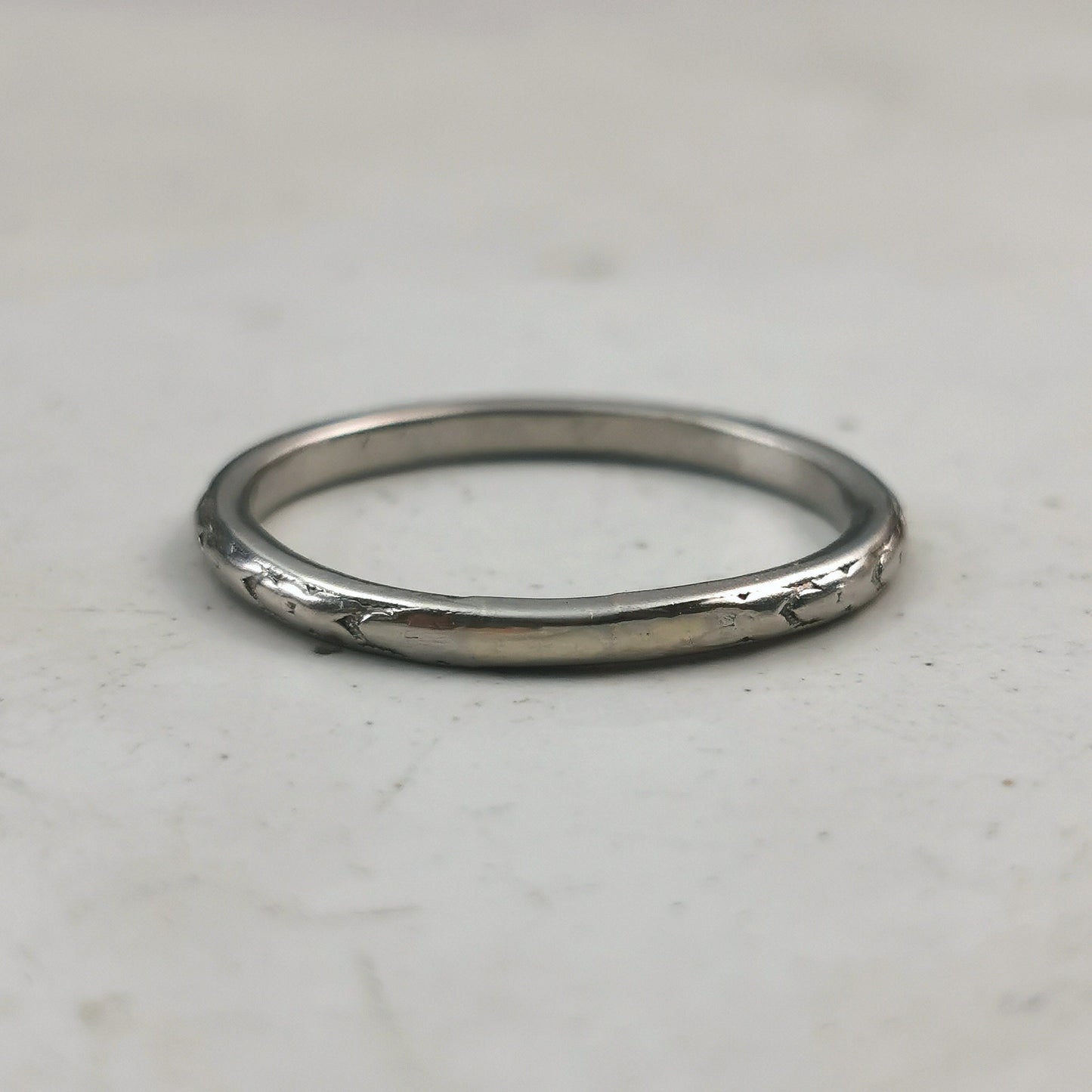 Art Deco Birks & Traub Orange Blossom Platinum Wedding Band