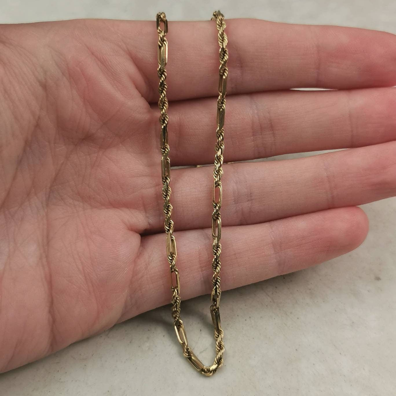 Estate 10k Yellow Gold Figarope Chain - Milano Rope Chain