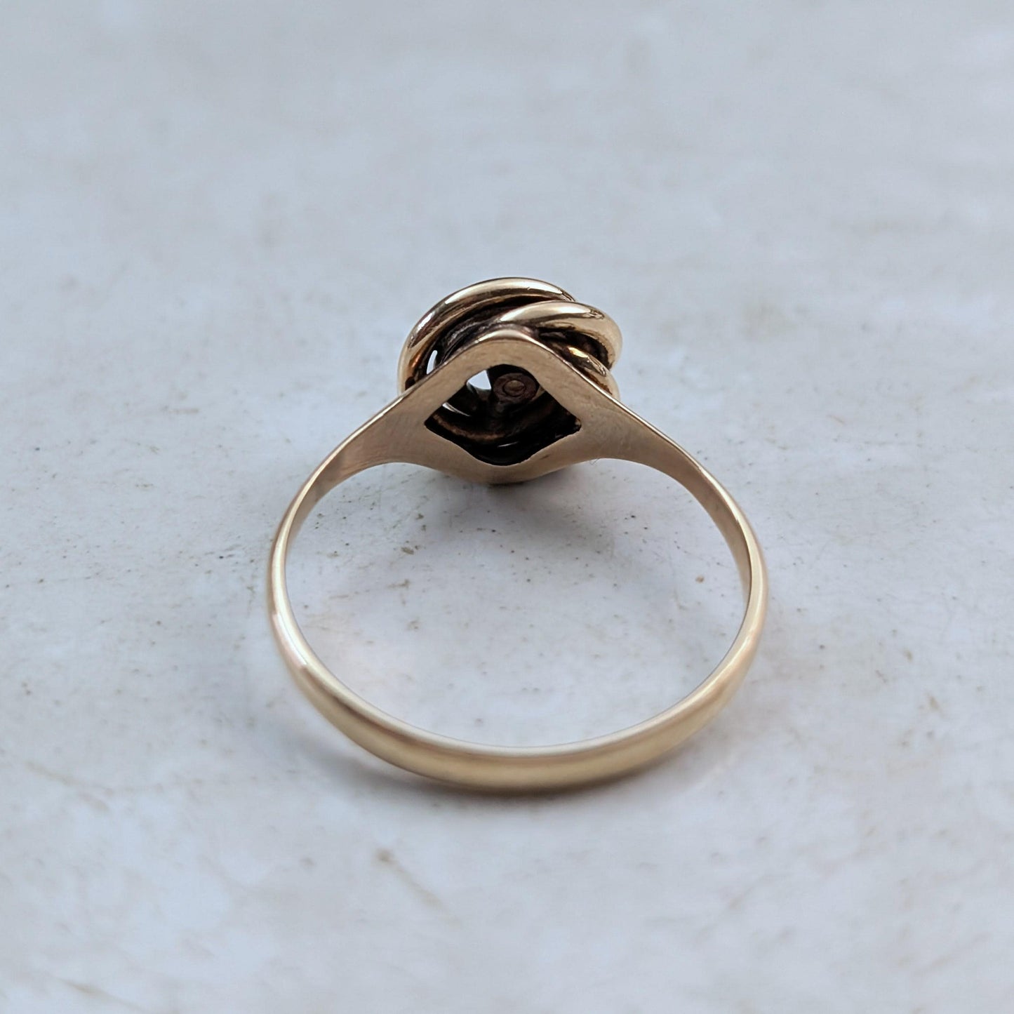 Victorian 10k 14k Old European Diamond Love Knot Ring
