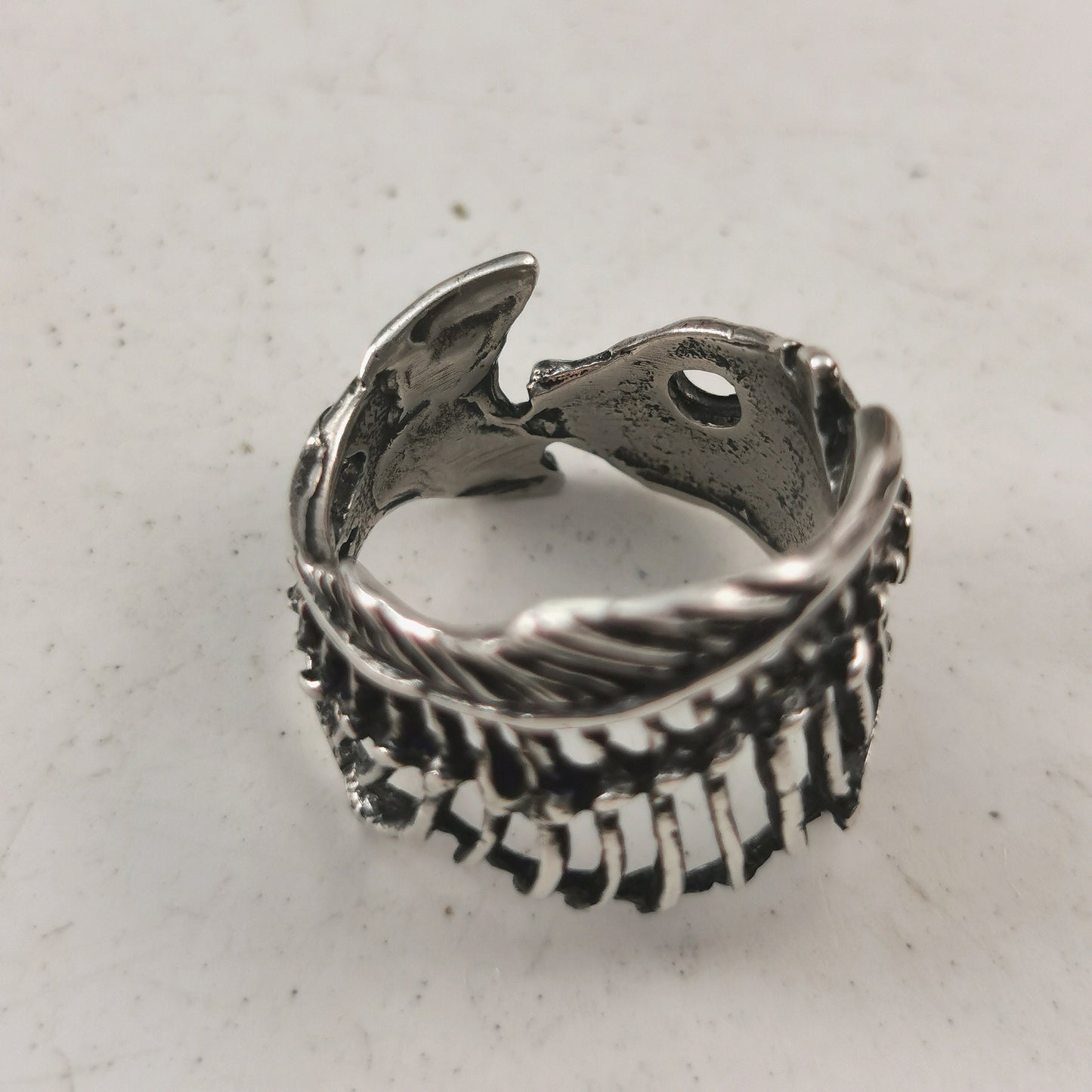 Vintage Sterling Silver Fish Skeleton Ring