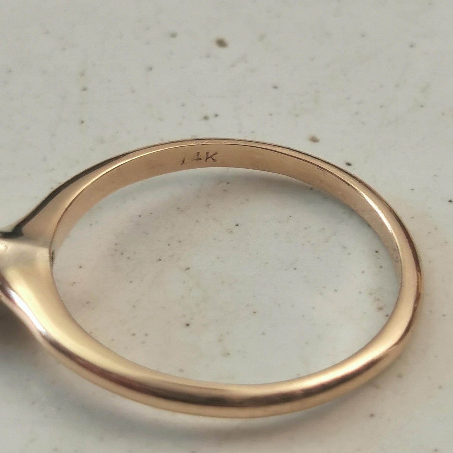 Antique Edwardian 14k Yellow Gold Pearl Solitaire Ring