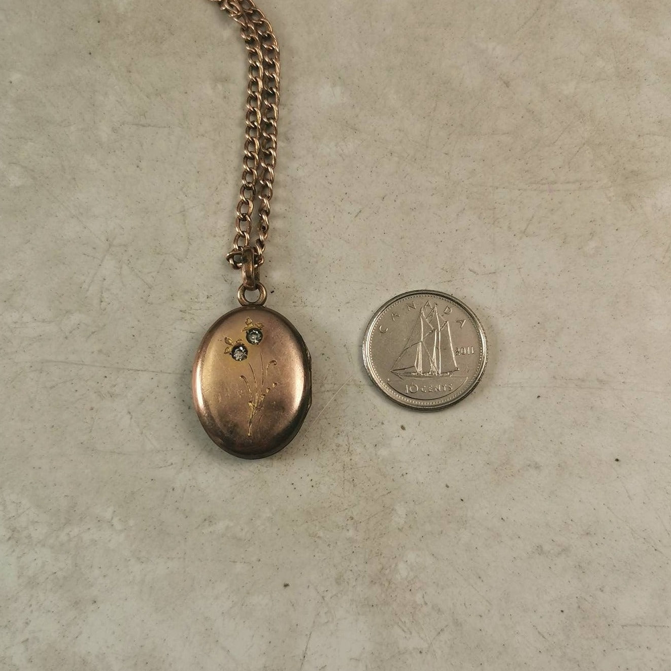 Antique Victorian Gold Filled Locket Necklace