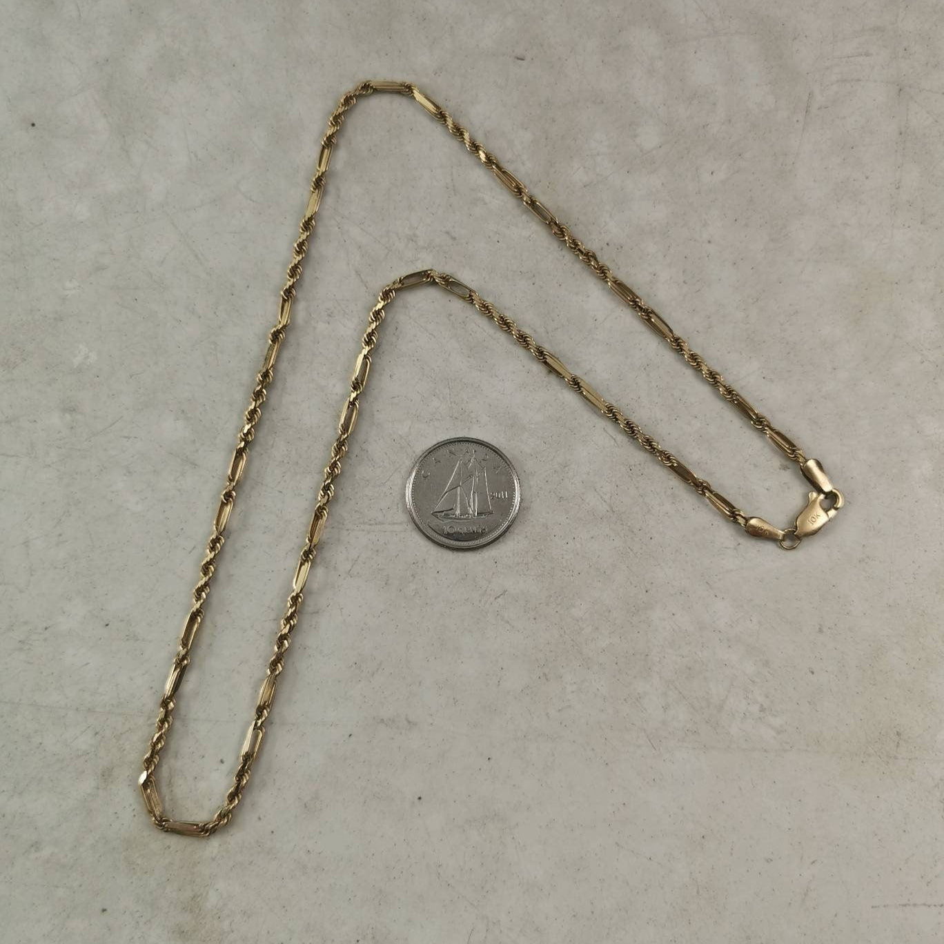 Estate 10k Yellow Gold Figarope Chain - Milano Rope Chain
