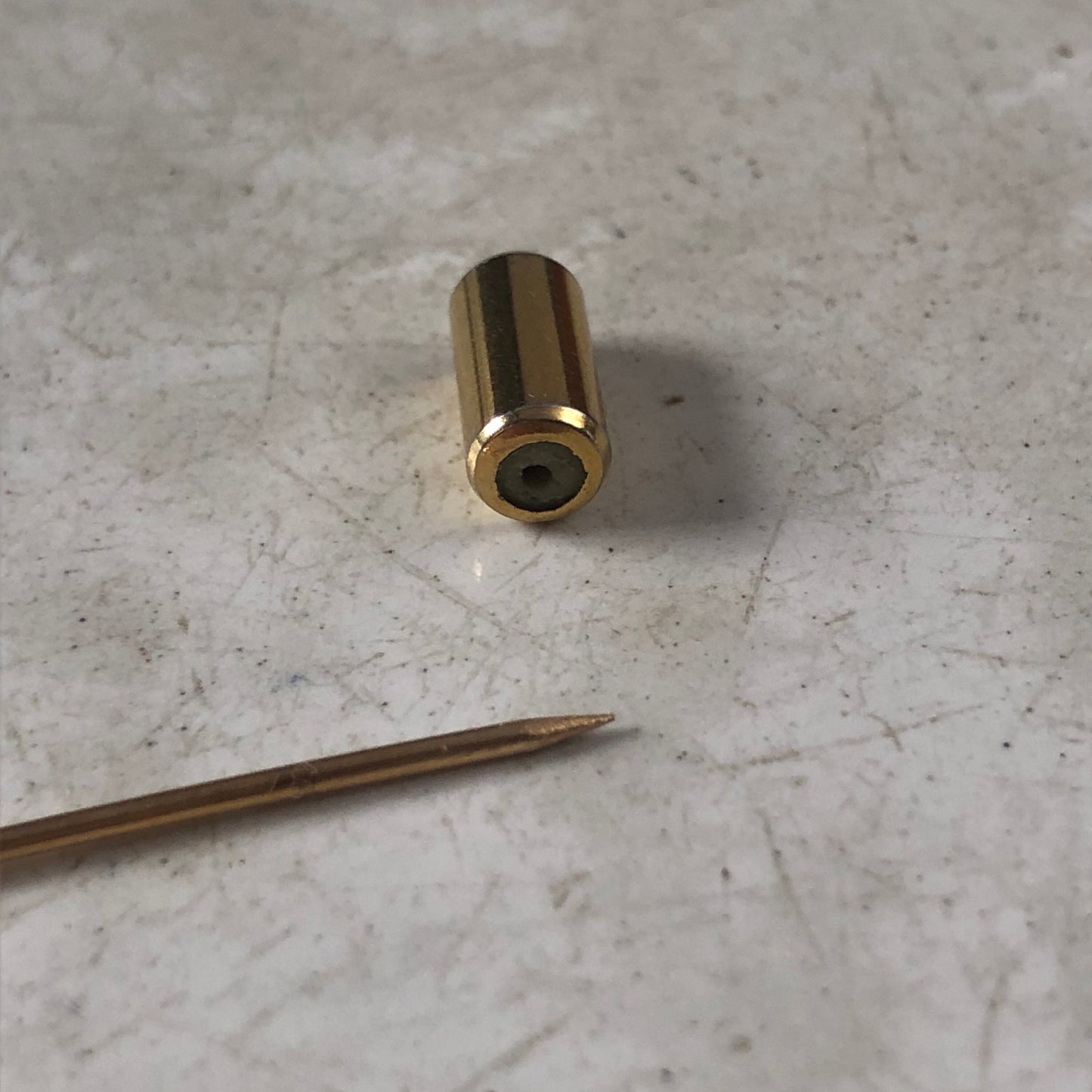 Estate Initial G Stick Pin - 10k Yellow Gold Diamond Pin