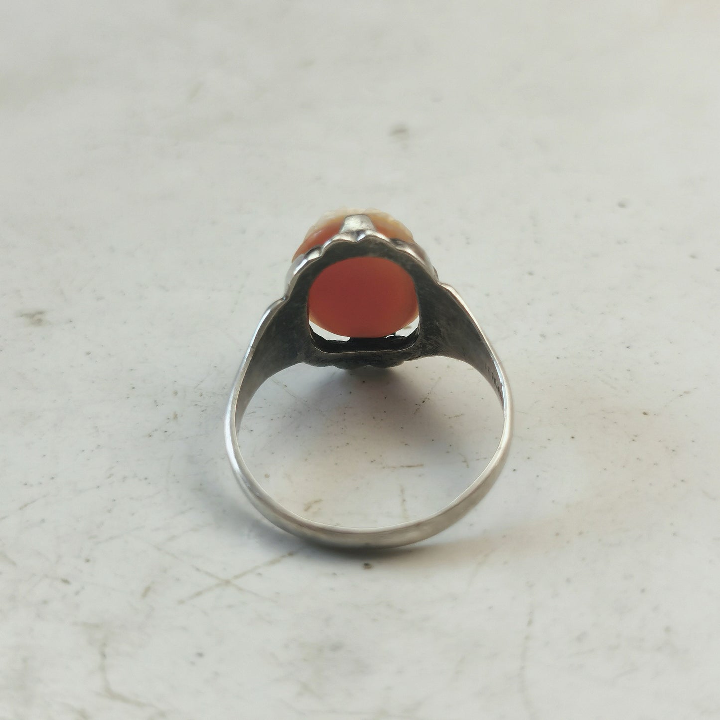 Vintage Sterling Silver Cameo Ring - Canadian Silver