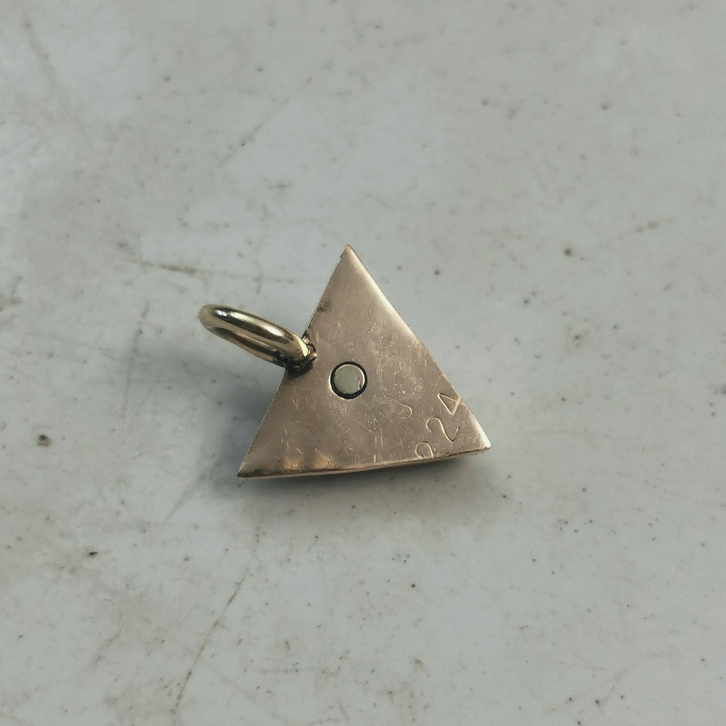 Repurposed Vintage 10k Yellow Gold Skull and Crossbones Pendant