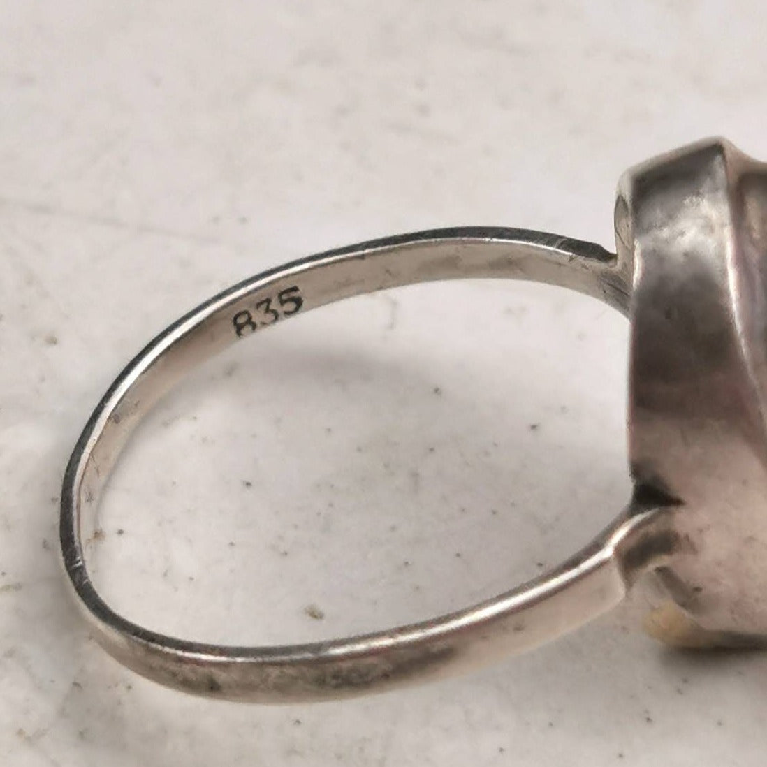 Vintage 835 Silver Carnelian Greek God Hermes Intaglio Ring