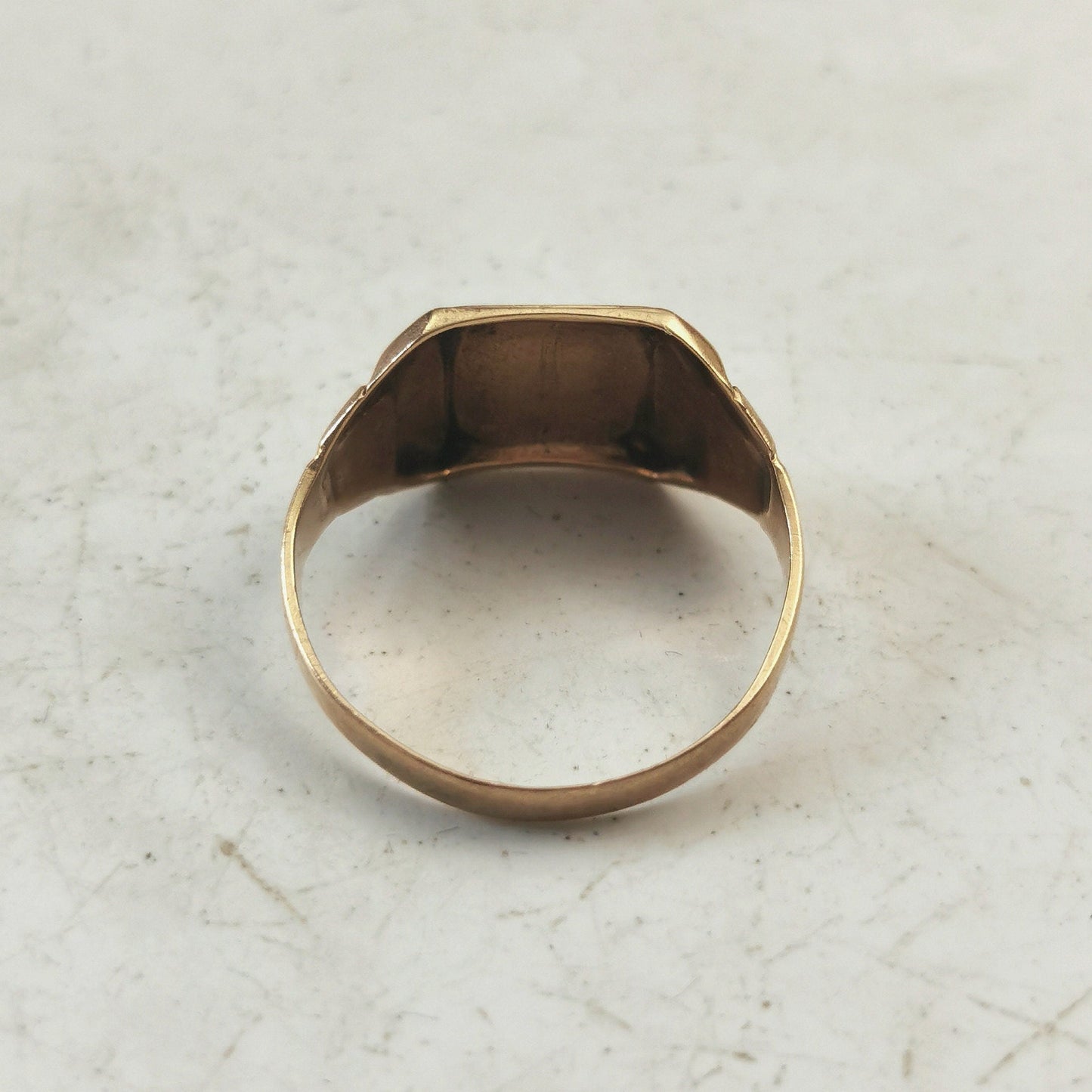 Art Deco 10k Yellow Gold H.P. Signet Ring