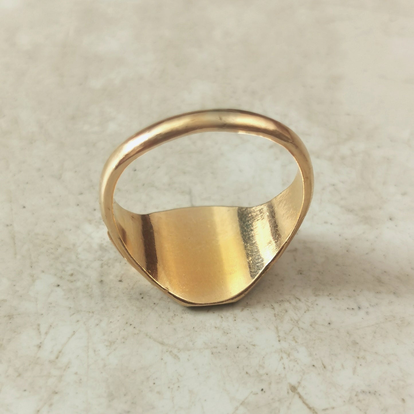 Antique Rolled Gold Plated Signet Ring - Hand Engraved Initials PG