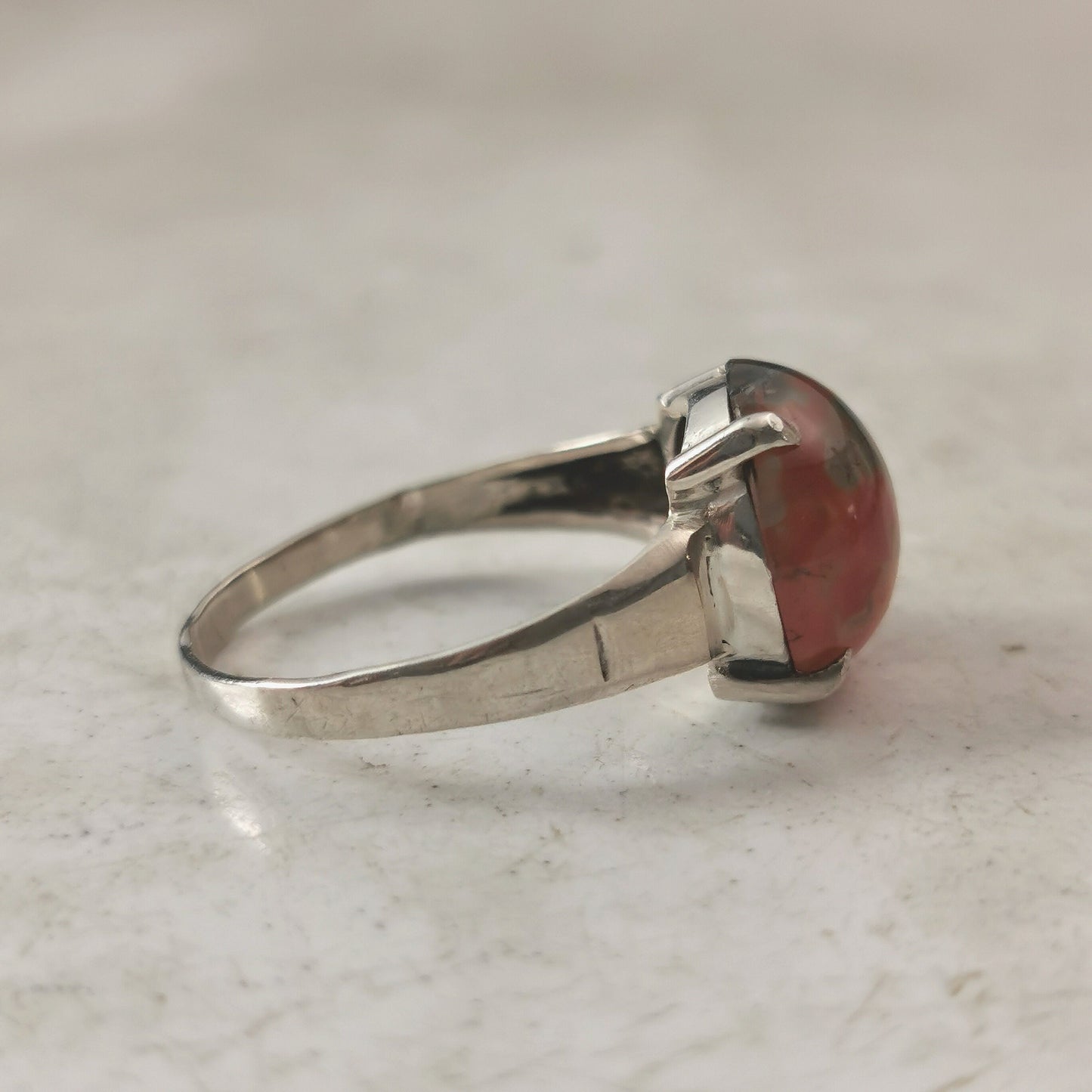 Repurposed Sterling Silver and Moss Agate Ring - Conversion Piece