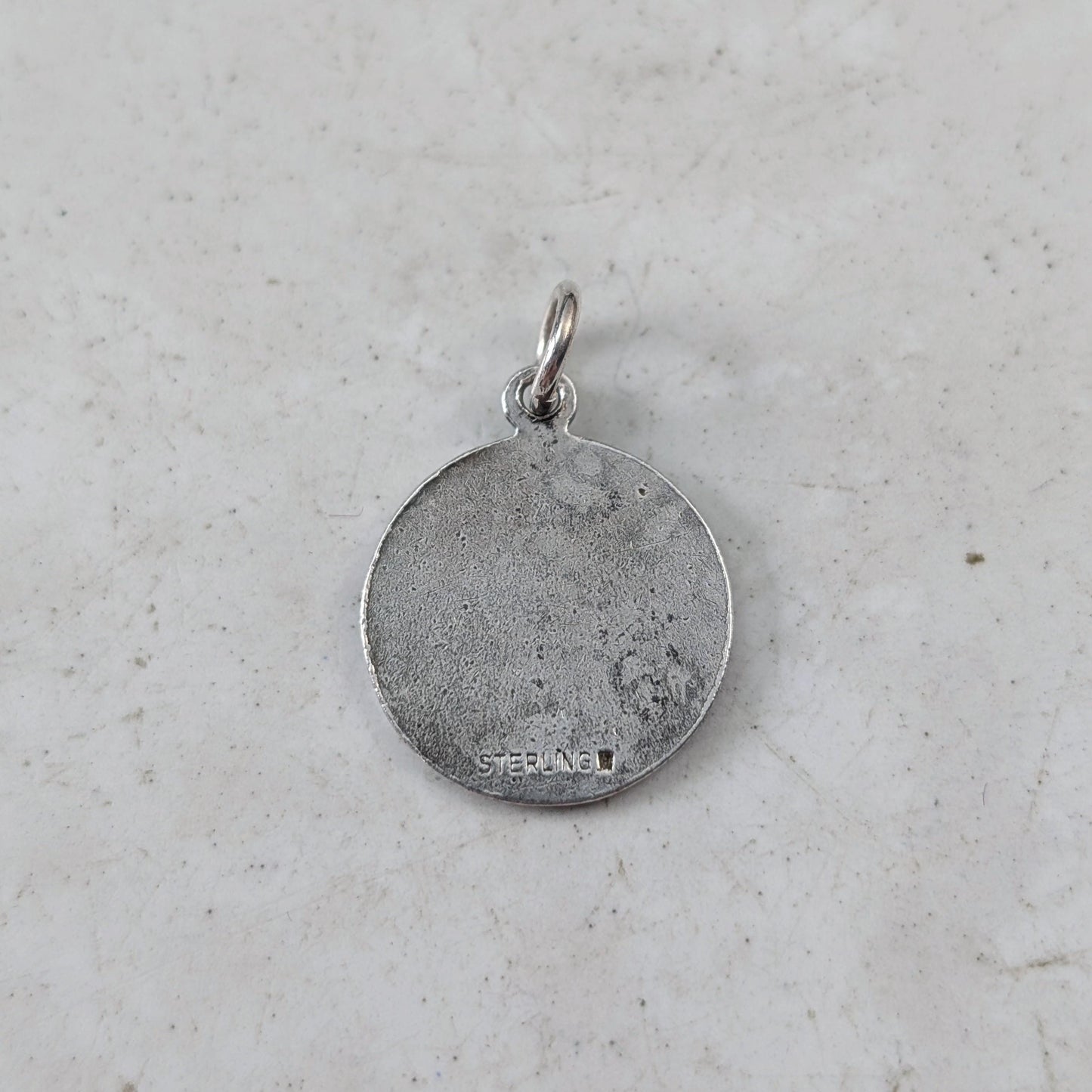 Vintage 1940's Sterling Silver & Pink Enamel Lucky Number 13 Charm
