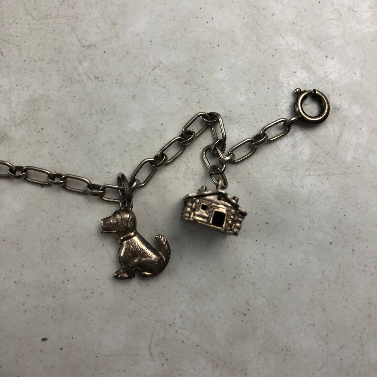 Vintage Switzerland 800 Silver Complete Charm Bracelet