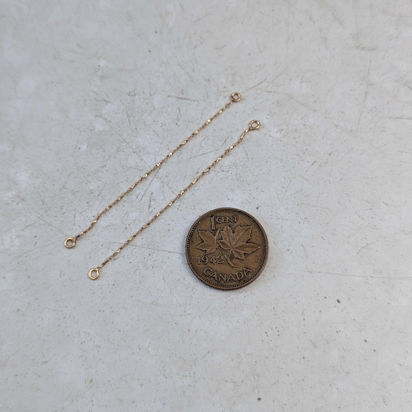 Vintage 10k Twisted Serpentine Chain Earring Enhancers