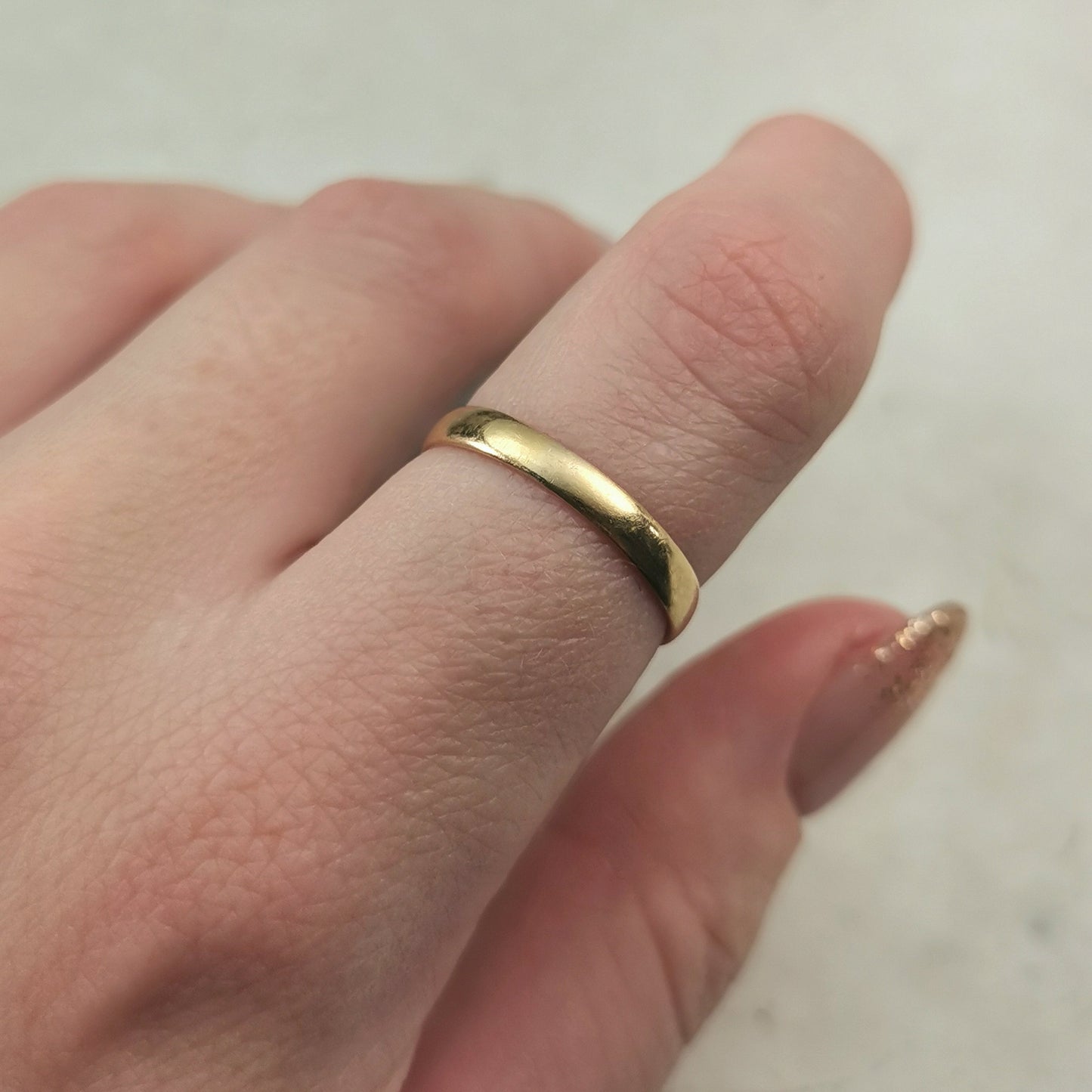 Antique 18K Yellow Gold 3mm Wedding Band