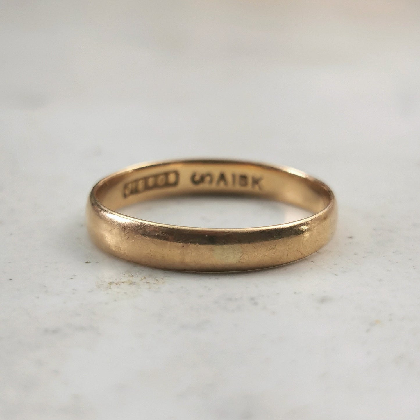 Antique 18K Yellow Gold 3mm Wedding Band