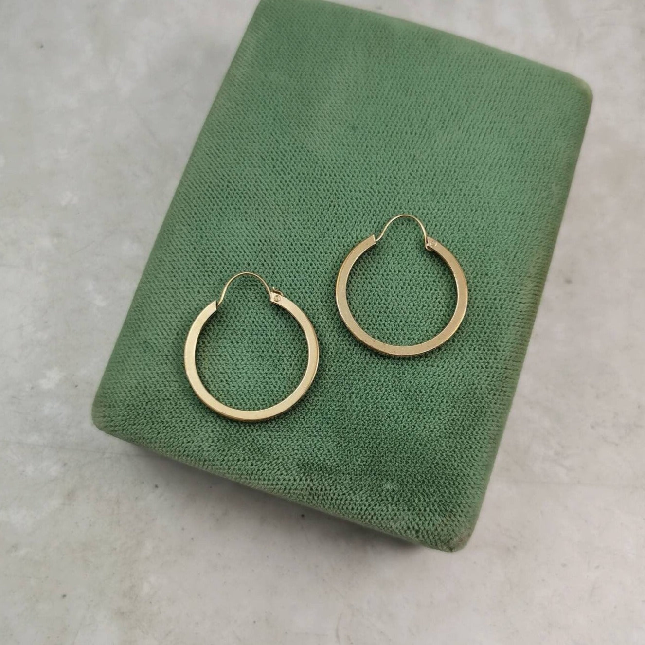 Vintage Forstner Gold Filled Vintage 2 cm Square Tube Hoops
