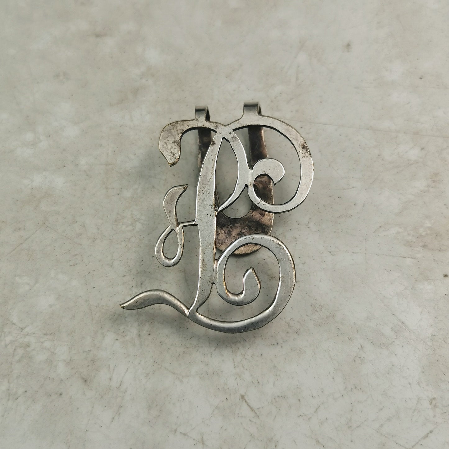 Vintage Apollo Silver Co. Initial Money Clip