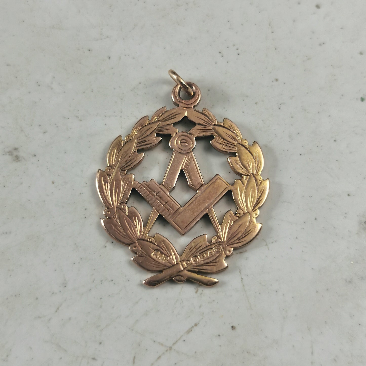 Antique Chester 9ct Yellow Gold Free Mason's Fob or Charm