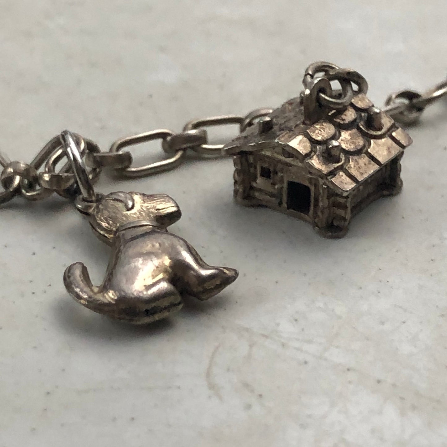 Vintage Switzerland 800 Silver Complete Charm Bracelet