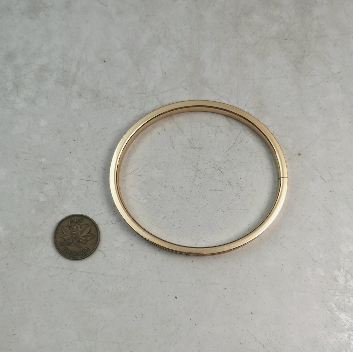 Vintage Rodi & Wienenberger 12ct Rolled Gold Patterned Wide Bangle - 7.5"