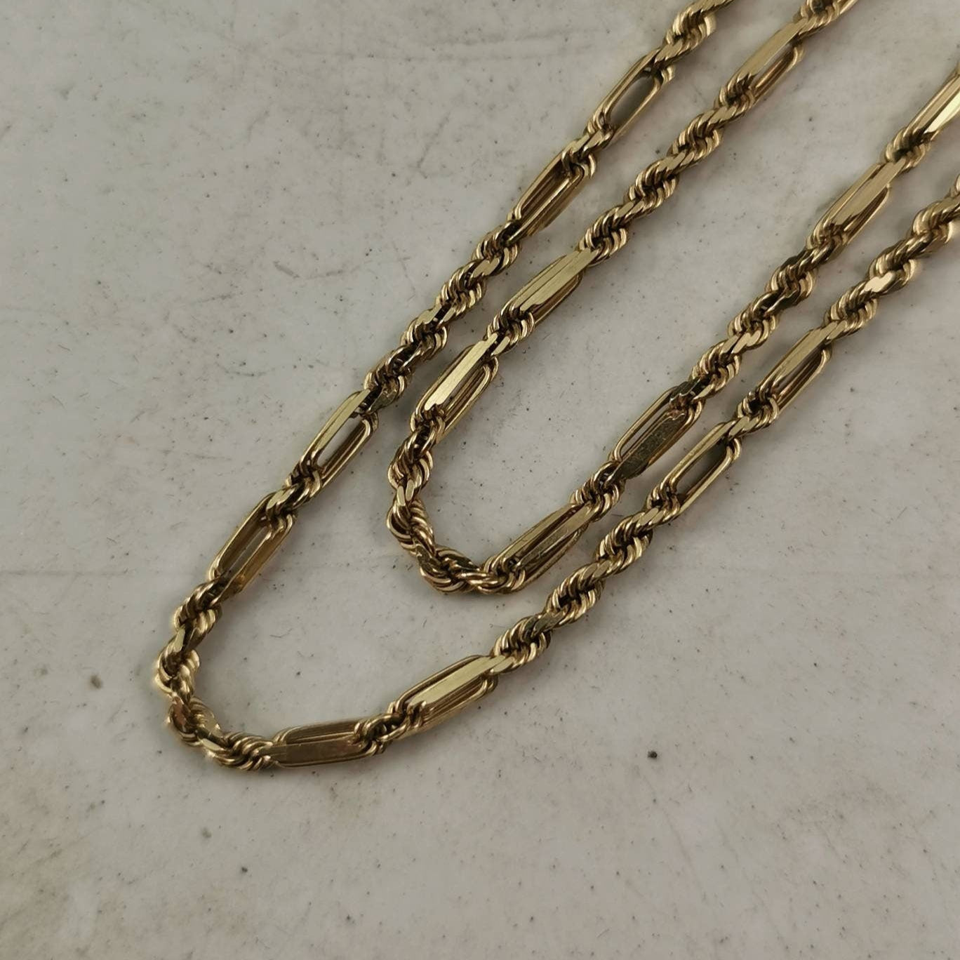 Estate 10k Yellow Gold Figarope Chain - Milano Rope Chain