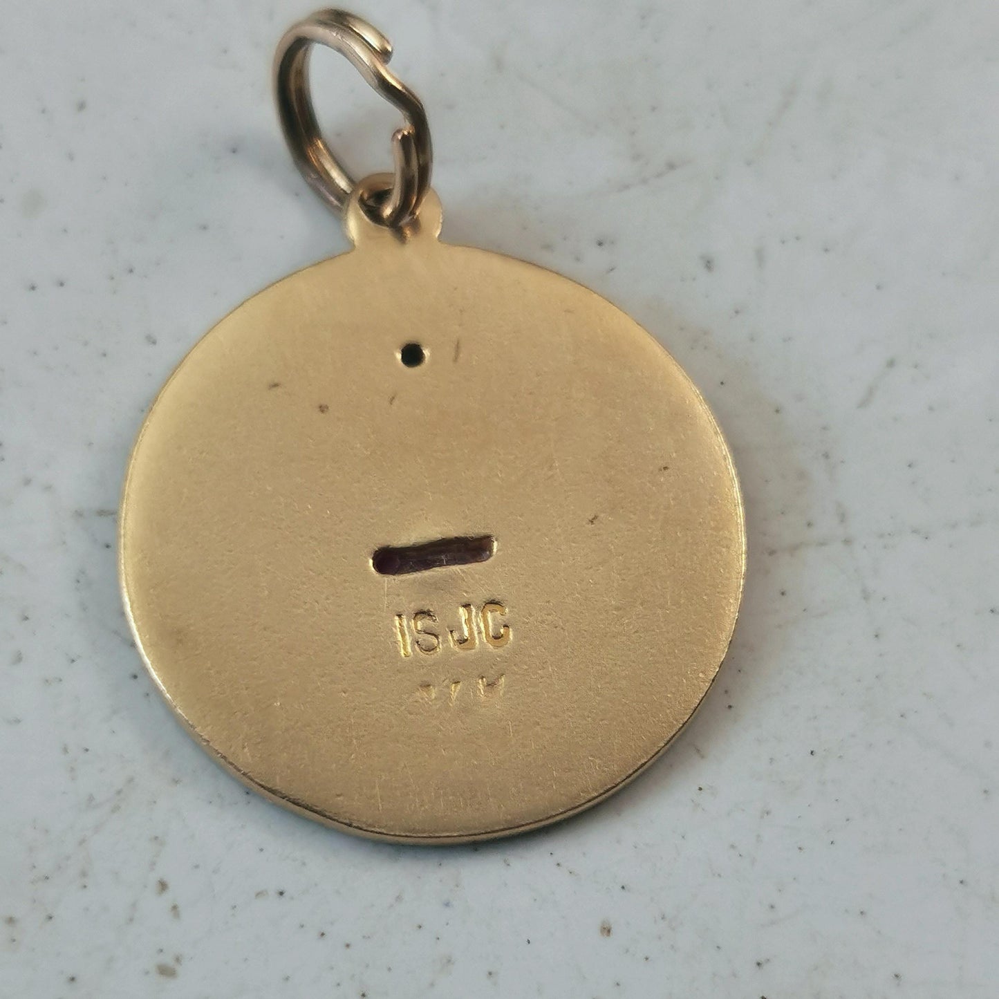 Vintage Mid-century 14k Yellow Gold Plus Qu'hier Moins Que Demain Charm