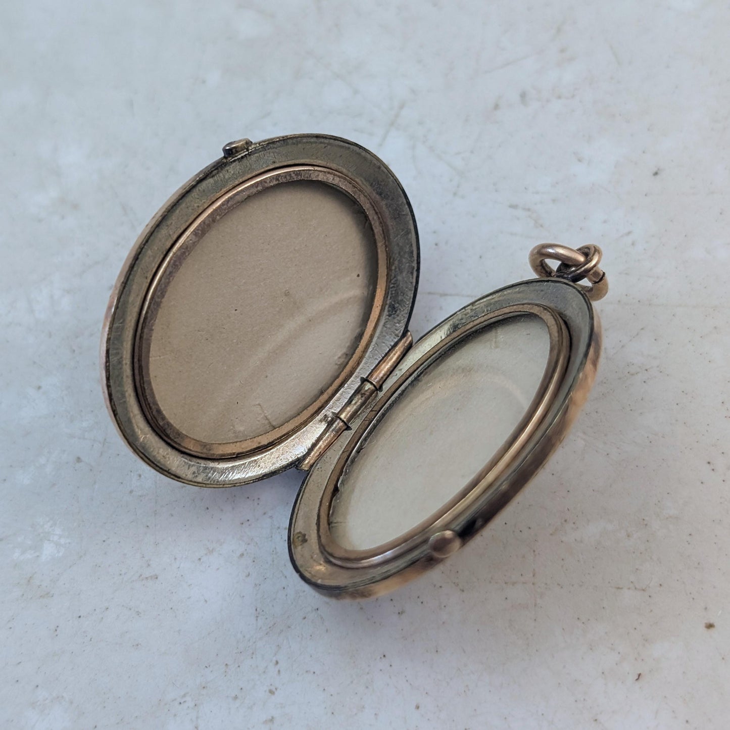 Victorian Gold Filled Bohemian Garnet Large Picture Locket