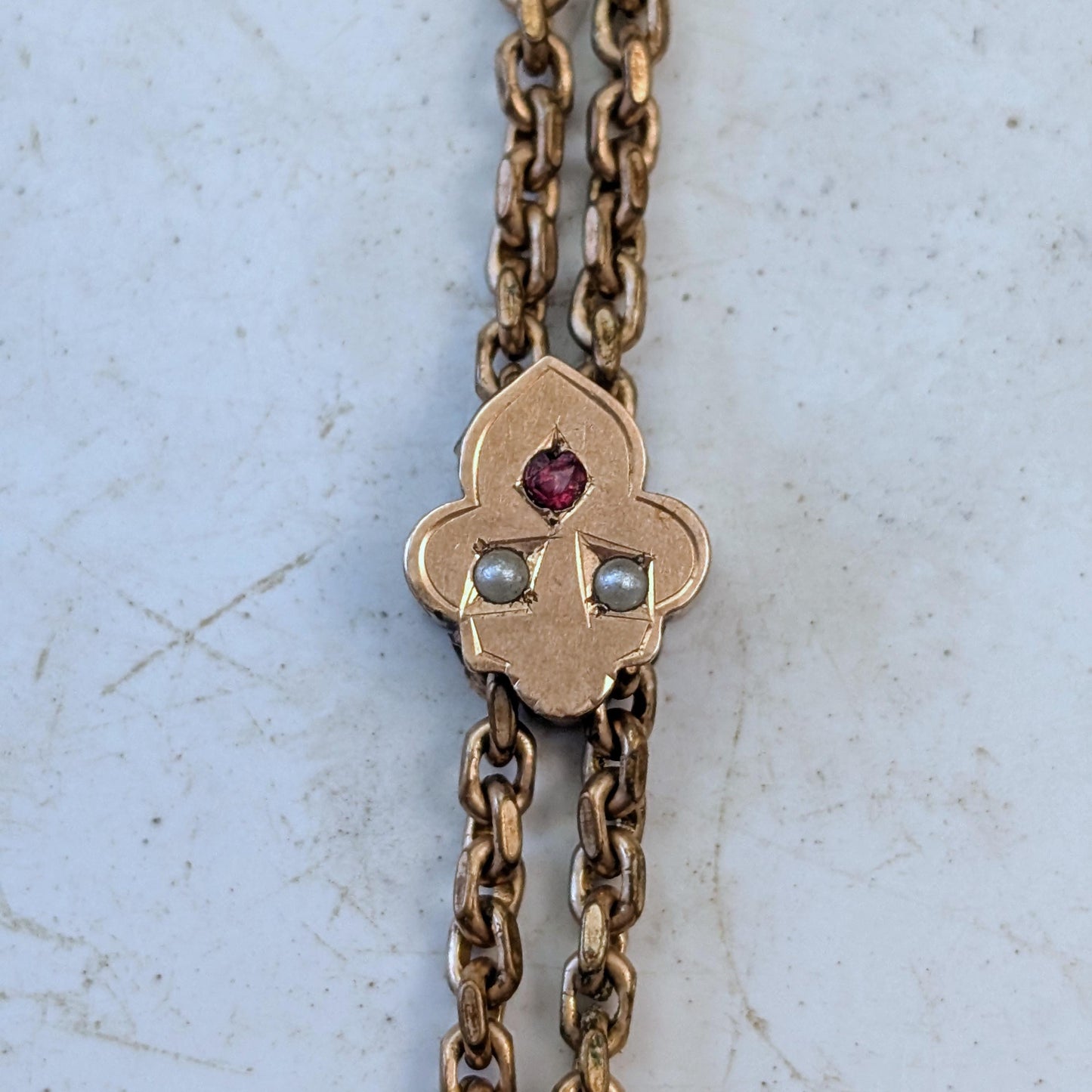 Victorian Gold Filled Slider Pocket Watch Chain Bracelet