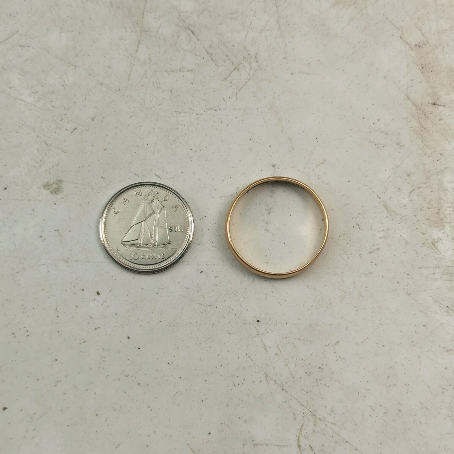 Antique 18K Yellow Gold 3mm Wedding Band